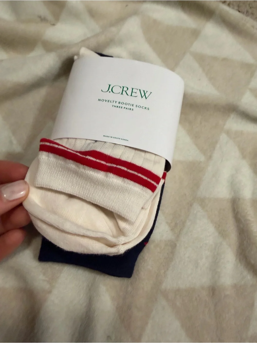 J crew Heart bootie socks three-pack